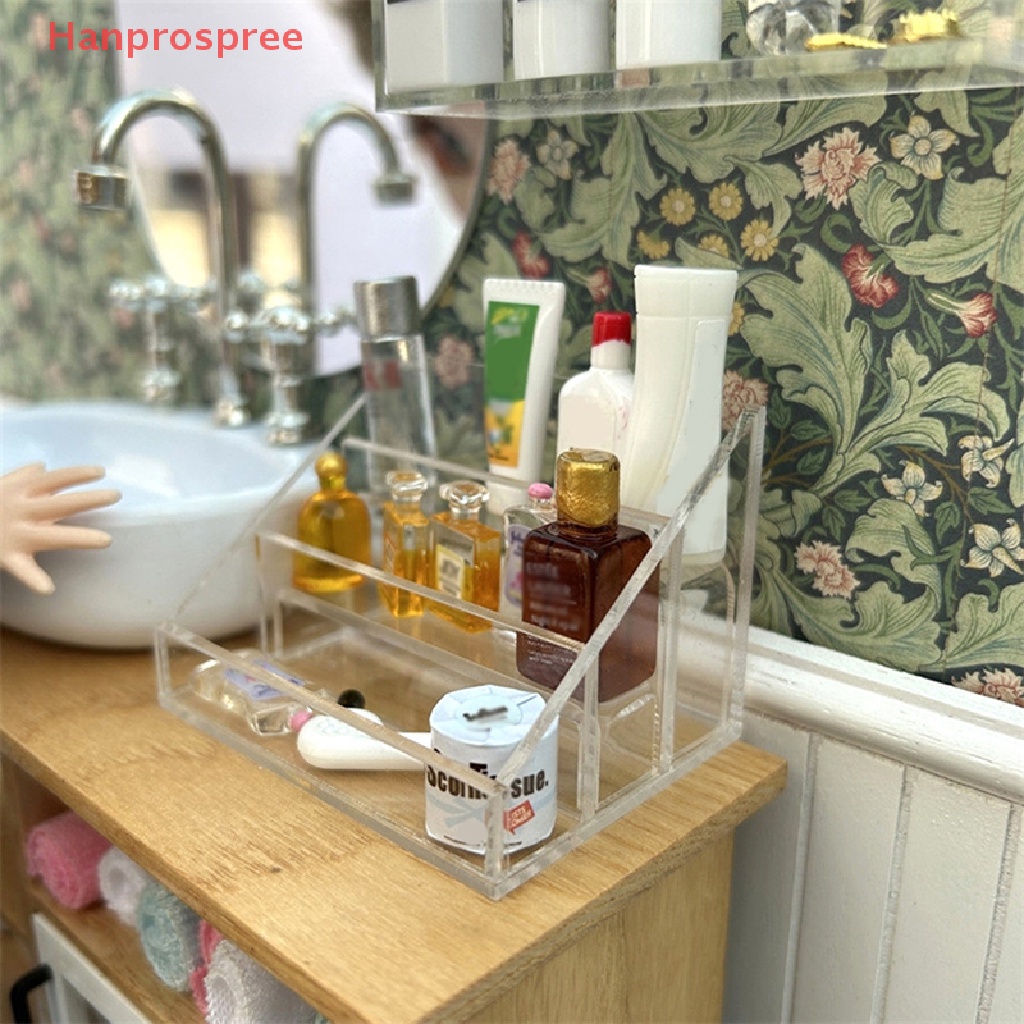 Kệ Đựng Mỹ Phẩm Mini Nhiều Tầng Trang Trí Nhà Búp Bê Tỉ Lệ 1: 12