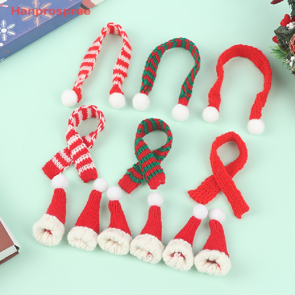 Bộ 2 Phụ Kiện Trang Trí Giáng Sinh Gồm Khăn Choàng / Nón / Khăn Cho Búp Bê