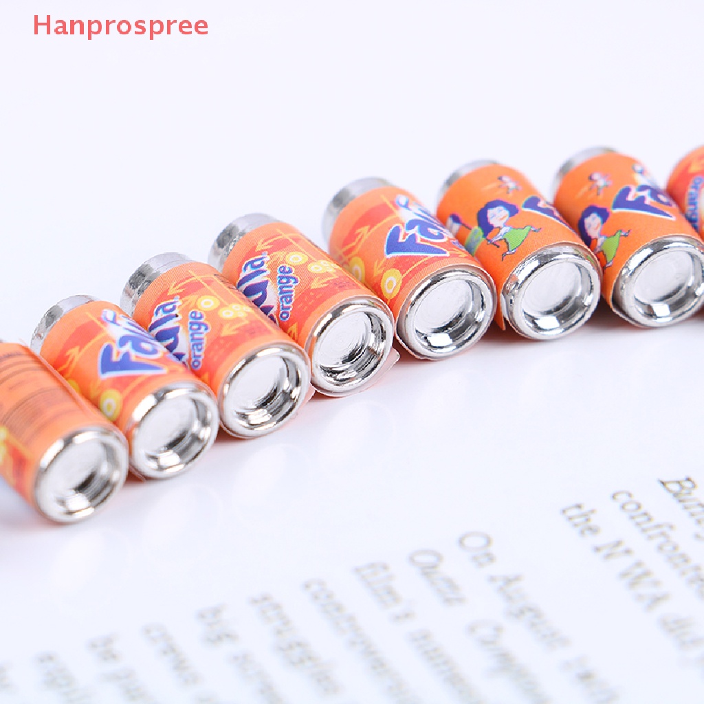 Set 6 Mô Hình Lon Nước Ép Mini Bằng Kim Loại Trang Trí Nhà Búp Bê