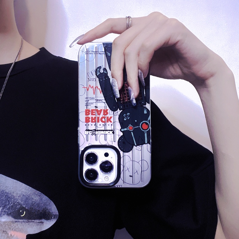 Ốp Điện Thoại TPU Silicon Mềm Trong Suốt In Hình Gấu Hoạt Hình Bảo Vệ Ống Kính Máy Ảnh Cho iphone 14 13 12 11 Pro Max