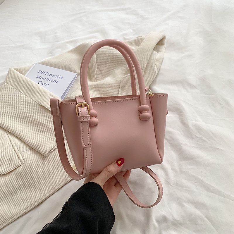 Túi Đeo Chéo Hình Vuông Nhỏ Màu Kẹo Ngọt Thời Trang Cho Nữ