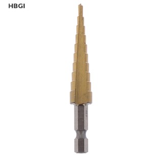 Hbgi> 3-12mm coated stepped drill bits hex handle drill bit metal drilling power tool hot