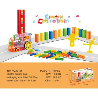 Bộ Đồ Chơi Lắp Ráp Xe Lửa Domino Tự Động Dành Cho Bé