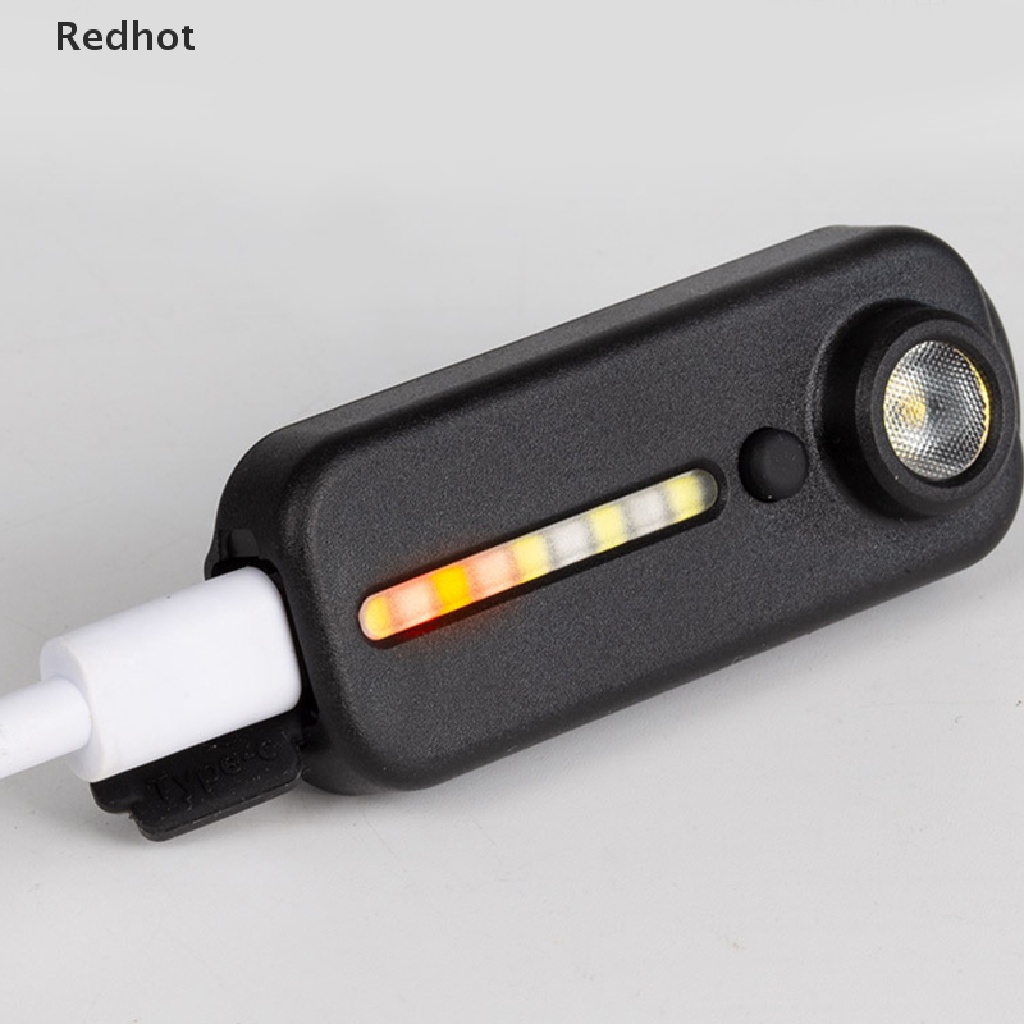&lt; Redhot &gt; Đèn Pin LED Đỏ Và Xanh Dương Cảnh Báo An Toàn Sạc USB Có Kẹp Gắn Đèn Pin Cảnh Báo Cho Xe Đạp