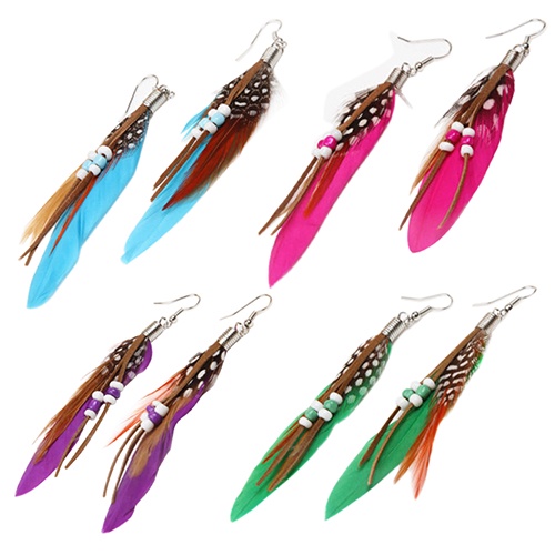 [Fairy4] Bông Tai Lông Ngỗng Handmade Sang Trọng Cho Nữ