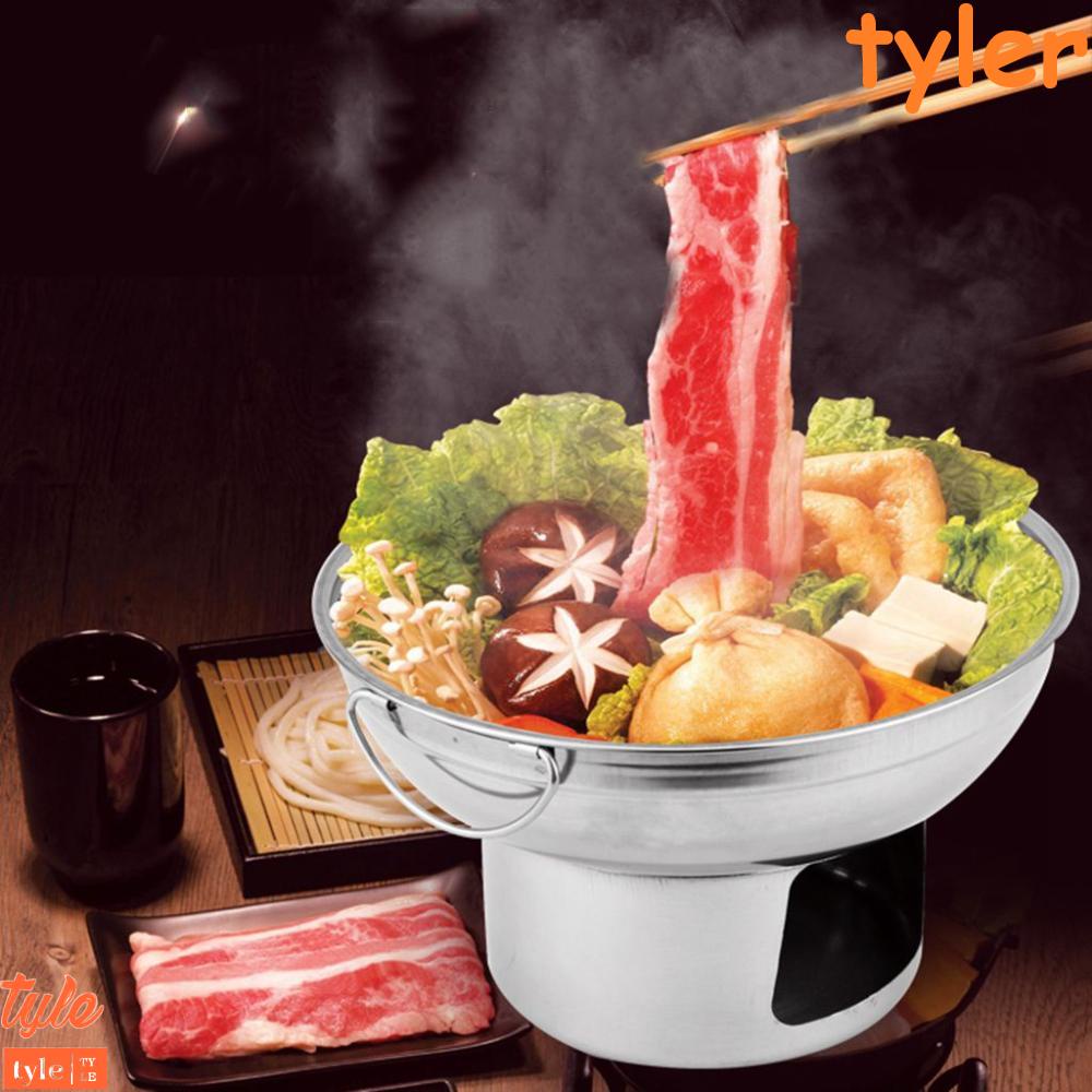 Nồi Nấu Lẩu Kèm Cốc Cồn Bằng Thép Không Gỉ Cầm Tay Tiện Lợi TYLER1