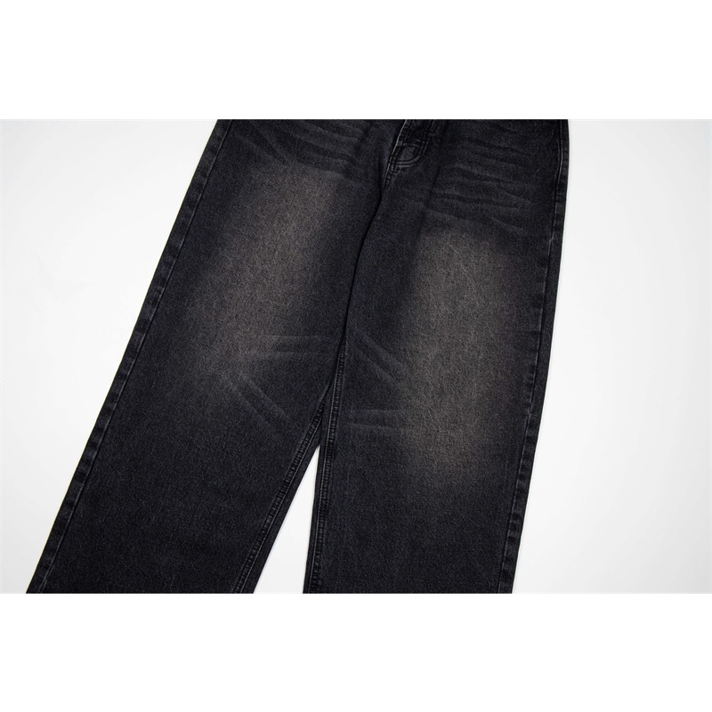 Quần jeans Bal88En8Ucia-Washed Ống Rộng Màu Đen Phong Cách Đường Phố Thời Trang Mới Nhất Cho Nam Và Nữ