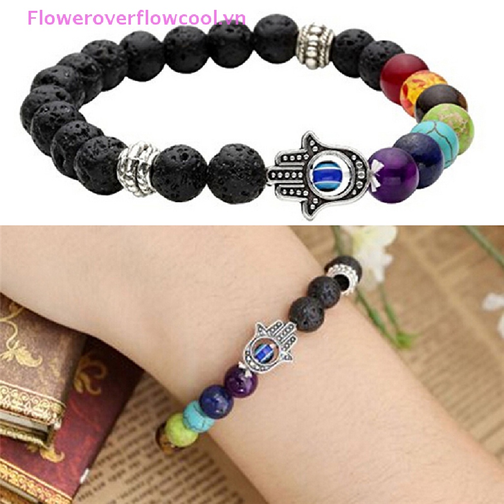 Vòng Tay Hạt Đá Luân Xa Luân Xa Làm Mát Bàn Tay Hamsa