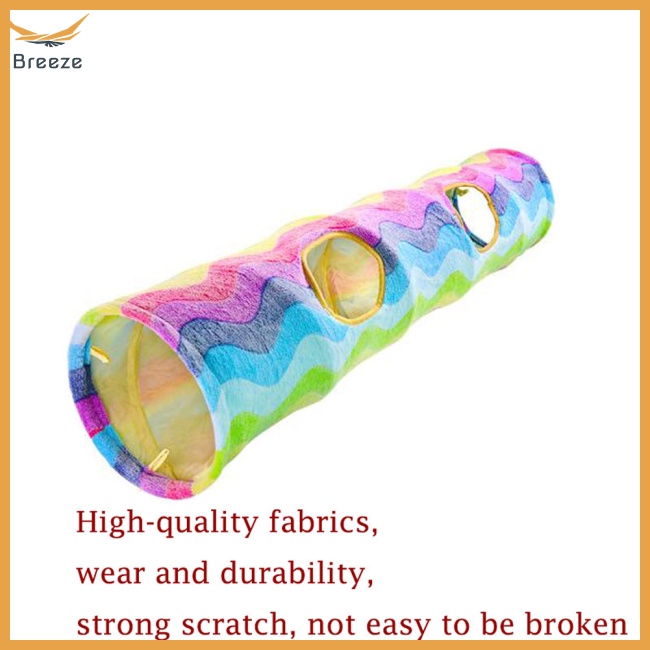 Đường Hầm Dài Thẳng Bằng Lông Nhung Chống Trầy Xước Có Thể Gập Lại Cho Mèo