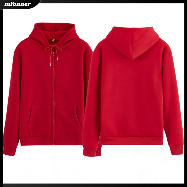 Mw Áo Khoác Cardigan Có Nón Bằng Lông Cừu Dày Màu Trơn Có Khóa Kéo Giữ Ấm Mùa Đông Hợp Thời Trang Cho Nam