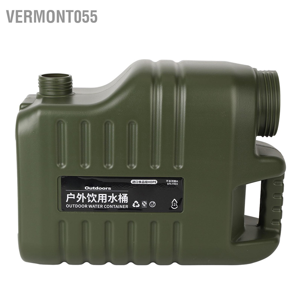 Vermont055 Di Động Bình Đựng Nước Ngoài Trời Lưu Trữ Tàu Sân Bay PE Xô Cho Cắm Trại Dã Ngoại BBQ Dung Tích Cao 12L Xanh