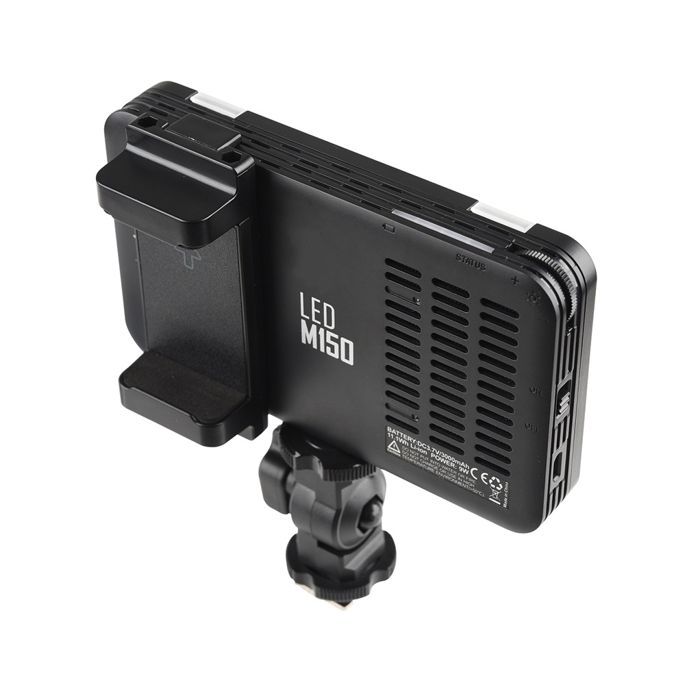 Đèn LED Godox LEDM150 Mini 5600K CRI 95 + Với Giá Đỡ Điện Thoại / Máy Quay DSLR 5.5-8.5cm