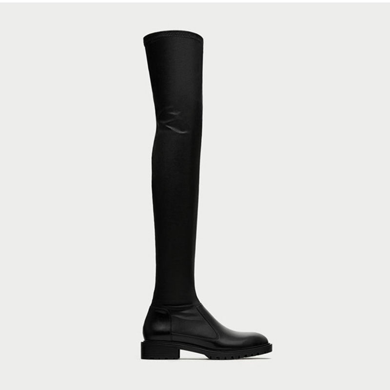 Giày Bốt Cổ Cao Mỏng Co Giãn Thời Trang Thu Đông Zara 2021