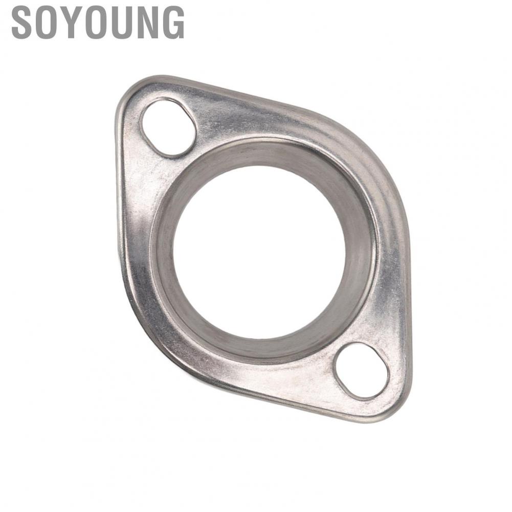 Soyoung 2.5in Manifold Collector Flange  Durable Stainless Steel 2 Bolt Exhaust Downpipe for Car
