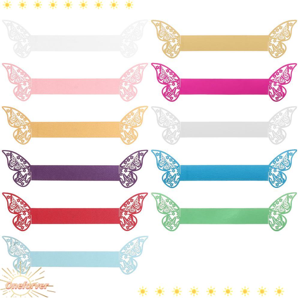 Bộ 10 Vòng Nhẫn Khăn Ăn Bằng Giấy Hình Bướm DIY Tiện Lợi Dành Cho Nhà Bếp