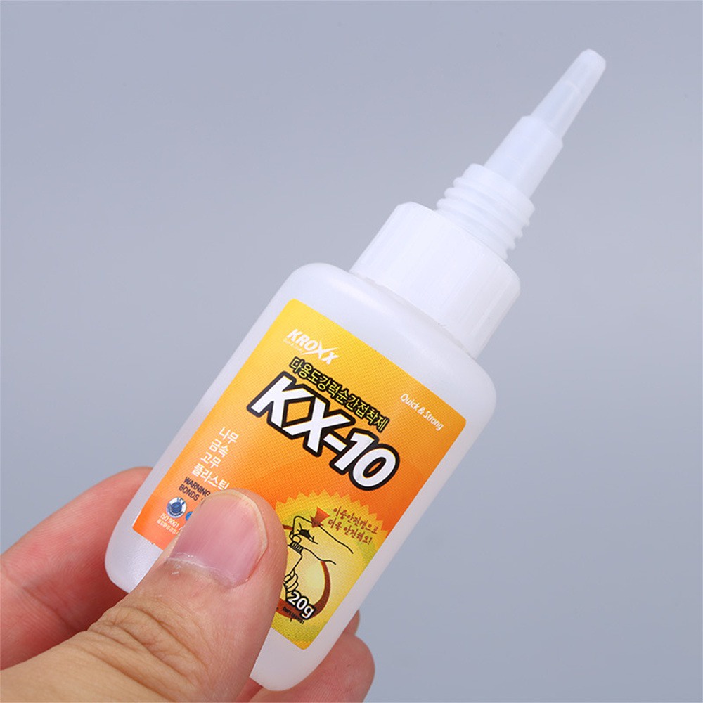 Keo Dán Nhựa Resin Khô Nhanh Hàn Quốc KX-10 20G Cyanoacrylate Cho Giày Da Nứt Nẻ