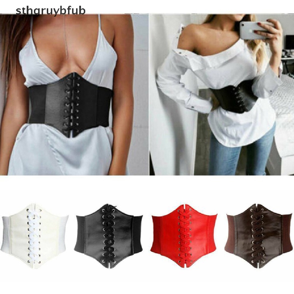 Thắt Lưng Da Bản Rộng Co Giãn Thời Trang Cho Nữ