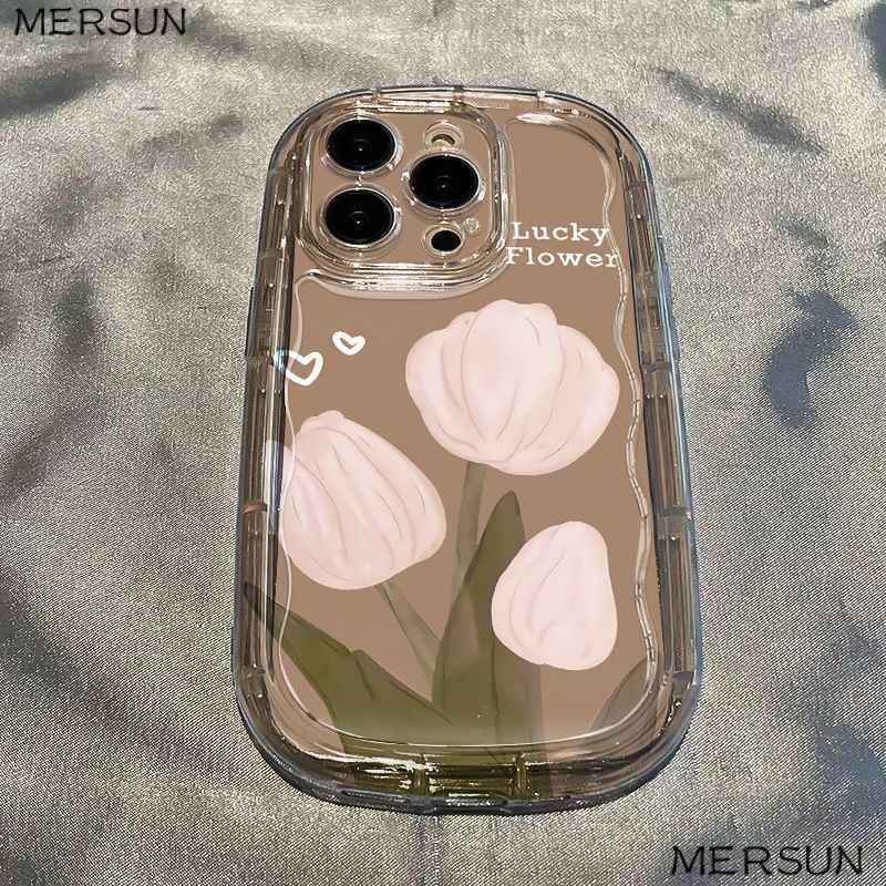 ✅Ốp Điện Thoại Mềm Trong Suốt Chống Sốc In Hình Hoa Tulip Cho iPhone xs / 8p / 1213iPhone14 promax117 / xr Q3NC