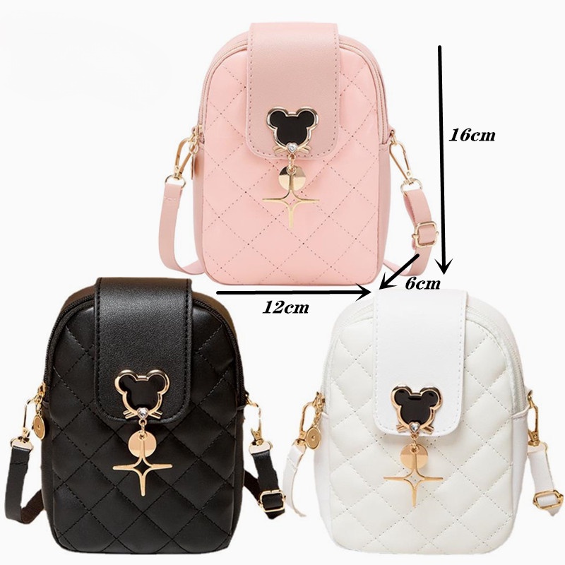 Túi Đeo Chéo Vai Thêu Hình Chuột Mickey Disney Đính Kim Cương Thời Trang Dành Cho Nữ 2023