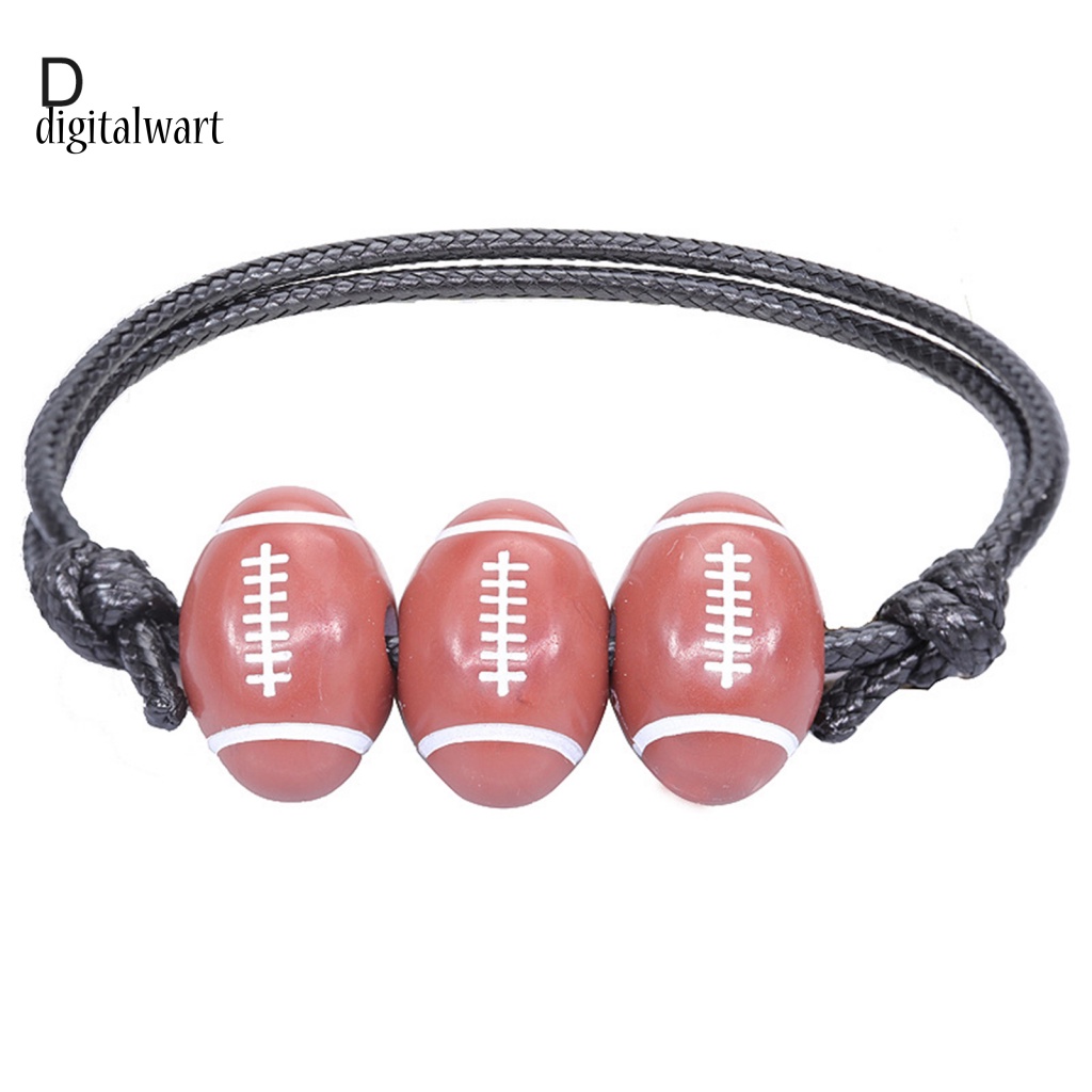 Kỹ Thuật Số| Vòng Tay Dây Bện Gắn Bóng Bầu Dục Thời Trang Unisex