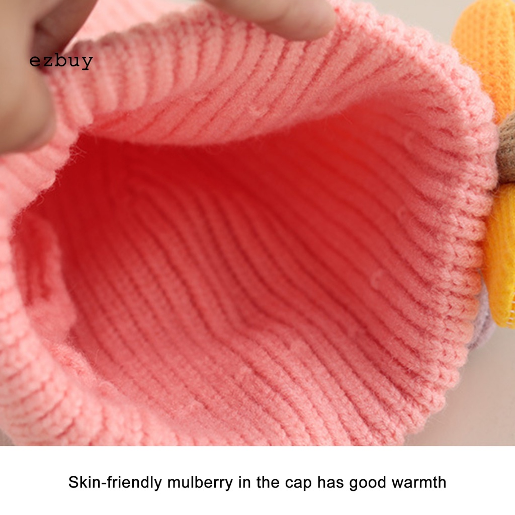 Mũ Beanie Cotton Giữ Ấm Nhiều Màu Sắc Đáng Yêu Cho Bé