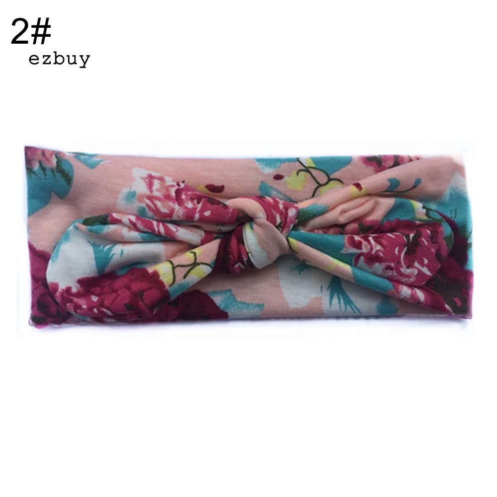 Băng Đô Thắt Nút In Họa Tiết Hoa Làm Phụ Kiện Chụp Ảnh Cho Bé Gái Sơ Sinh