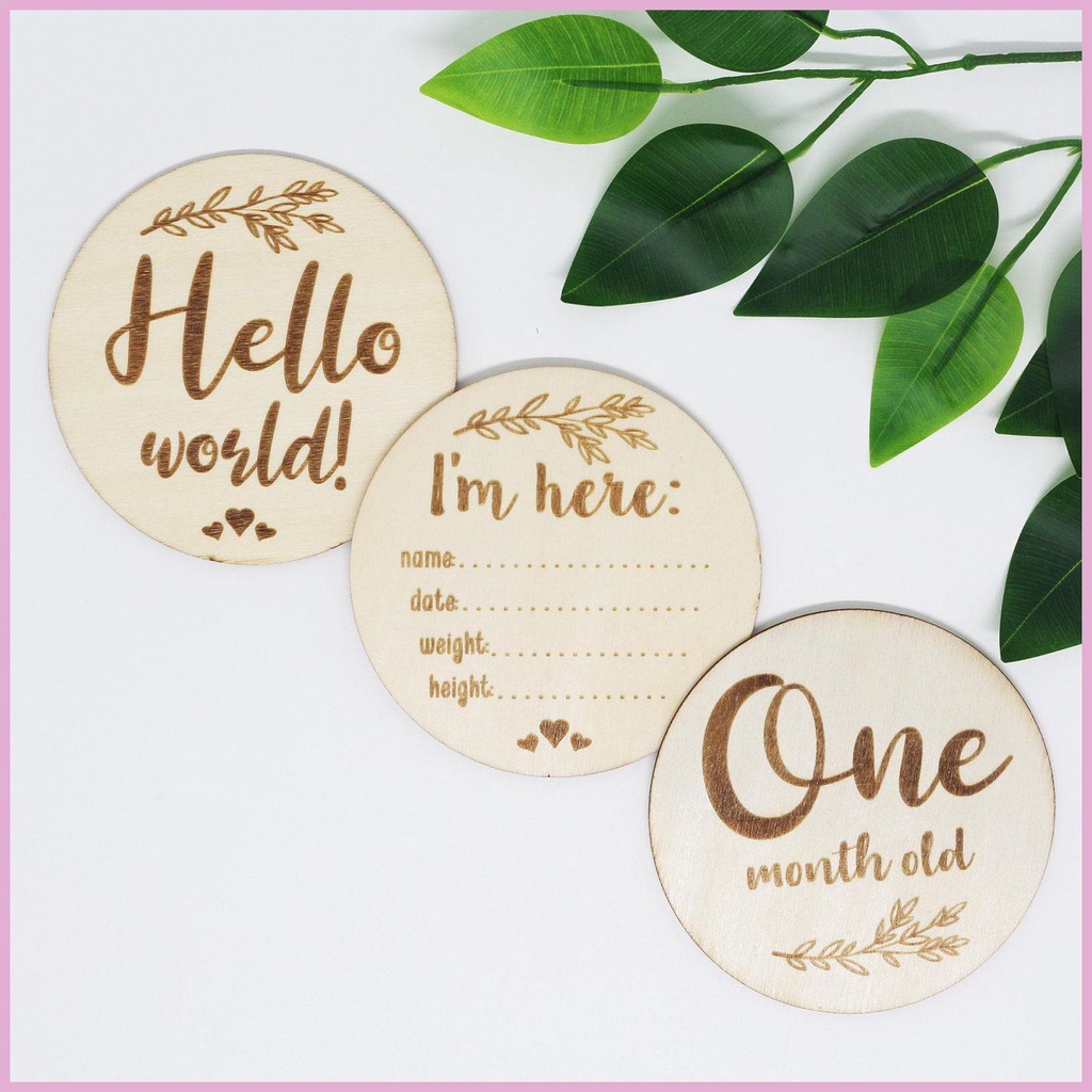 Set 6 Đĩa Đánh Dấu Cột Mốc Tháng Dùng Làm Đạo Cụ Chụp Ảnh Em Bé