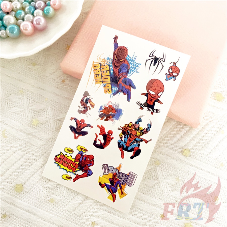 ❣️1 Tấm Hình Xăm Dán Siêu Anh Hùng Người Nhện Series 02 Mini❣️ Hình Xăm Dán Chống Thấm Nước Quyến Rũ
