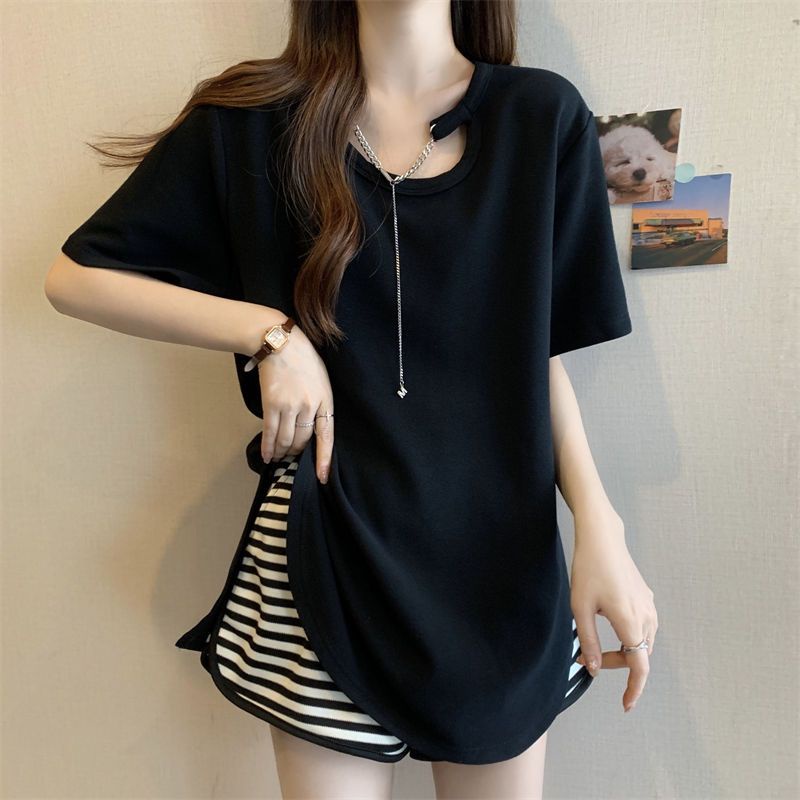 Áo Croptop Phối Dây Xích Thời Trang Mùa Hè 2023 Cho Nữ
