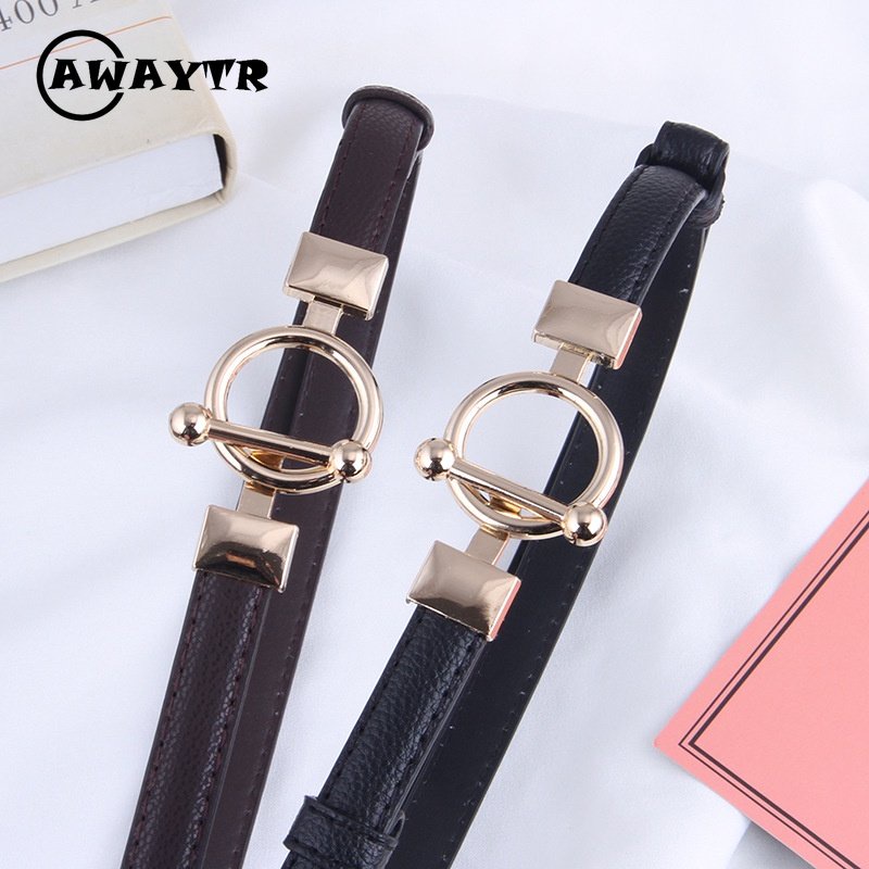 Thắt Lưng Bản Nhỏ Đơn Giản Có Khóa Thời Trang Mùa Hè Cho Nữ