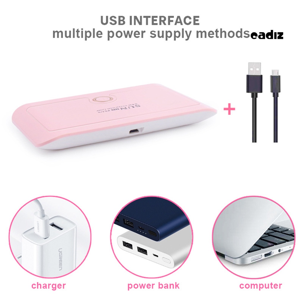 1 Bộ Đèn Sấy Khô Móng Tay Mini Sạc USB Hai Nguồn Nhanh Khô Gấp Gọn Tiện Dụng Cho Nữ