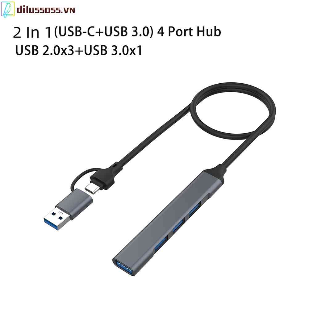 Bộ Chia 4 / 7 CổNg USB A USB C Cho BàN PhíM + ChuộT + BàN PhíM