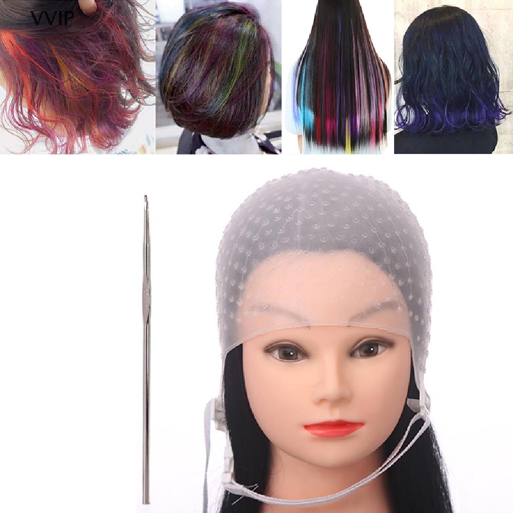 Mũ Silicone Nhuộm Tóc Highlight Có Thể Tái Sử Dụng