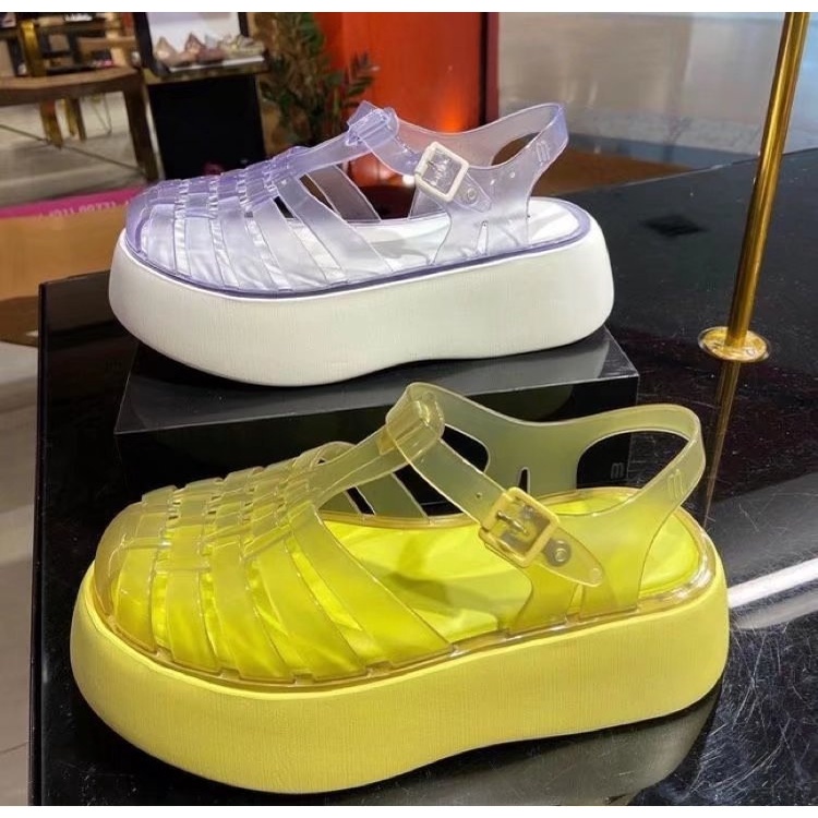 Giày Sandal Đế Dày Tăng Chiều Cao Phong Cách Melissa Mùa Hè 2023 Mới Cho Nữ