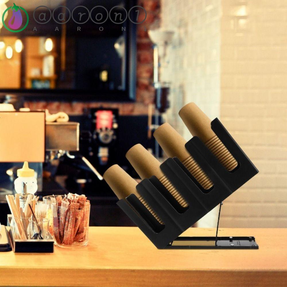 Giá Đỡ Cốc Giấy AARON1 Bốn Ngăn Bằng Nhựa Bền Có Thể Điều Chỉnh Sắp Xếp Gọn Gà