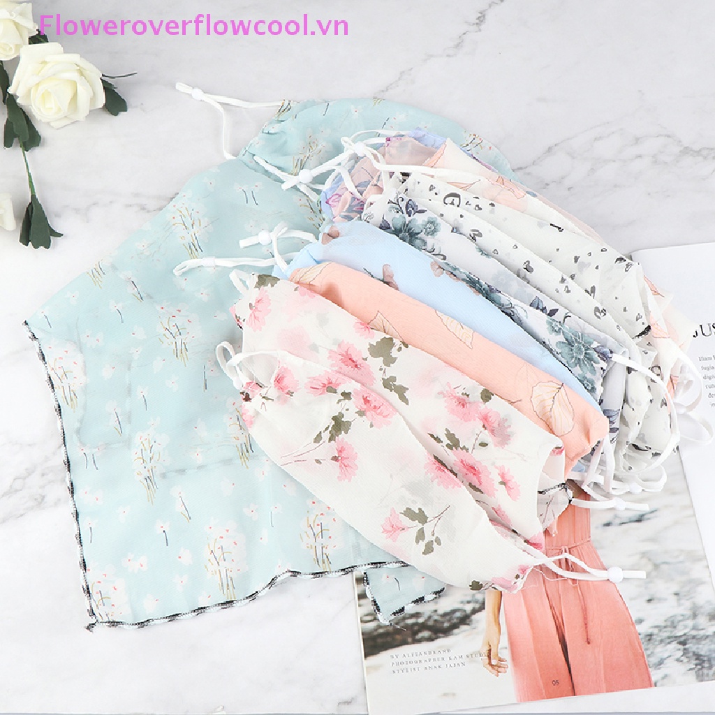 Khăn Choàng Cổ Kiêm Khẩu Trang Chống Nắng Vải Lụa Mềm FOFC Khẩu Trang Chiffon Che Phủ Mũi Chống Tia UV Ngoài Trời