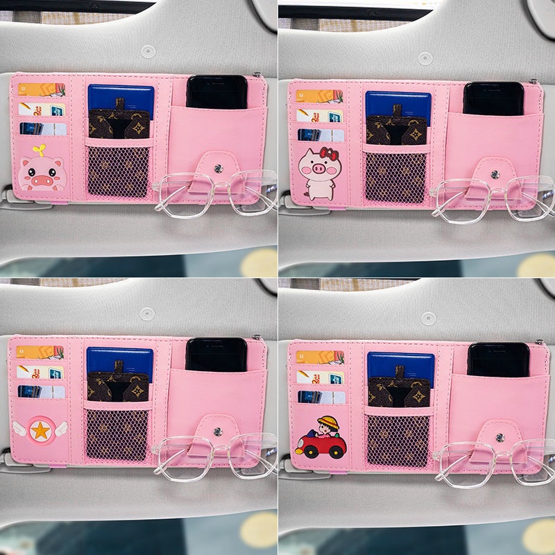 Kẹp Giữ Thẻ ID / Mắt Kính Đa Năng Gắn Tấm Che Nắng Xe Hơi