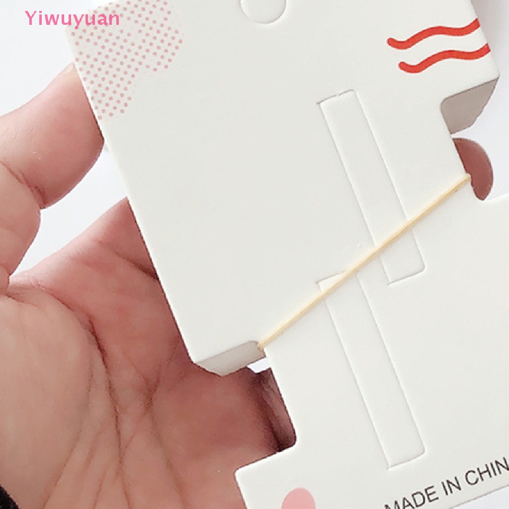 Bộ 50 Thẻ Giấy Trưng Bày Kẹp Tóc 2 Lỗ DIY