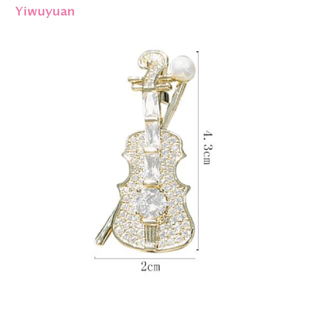 Ghim Cài Áo Hình Đàn Violin Đính Đá Nhân Tạo Thời Trang