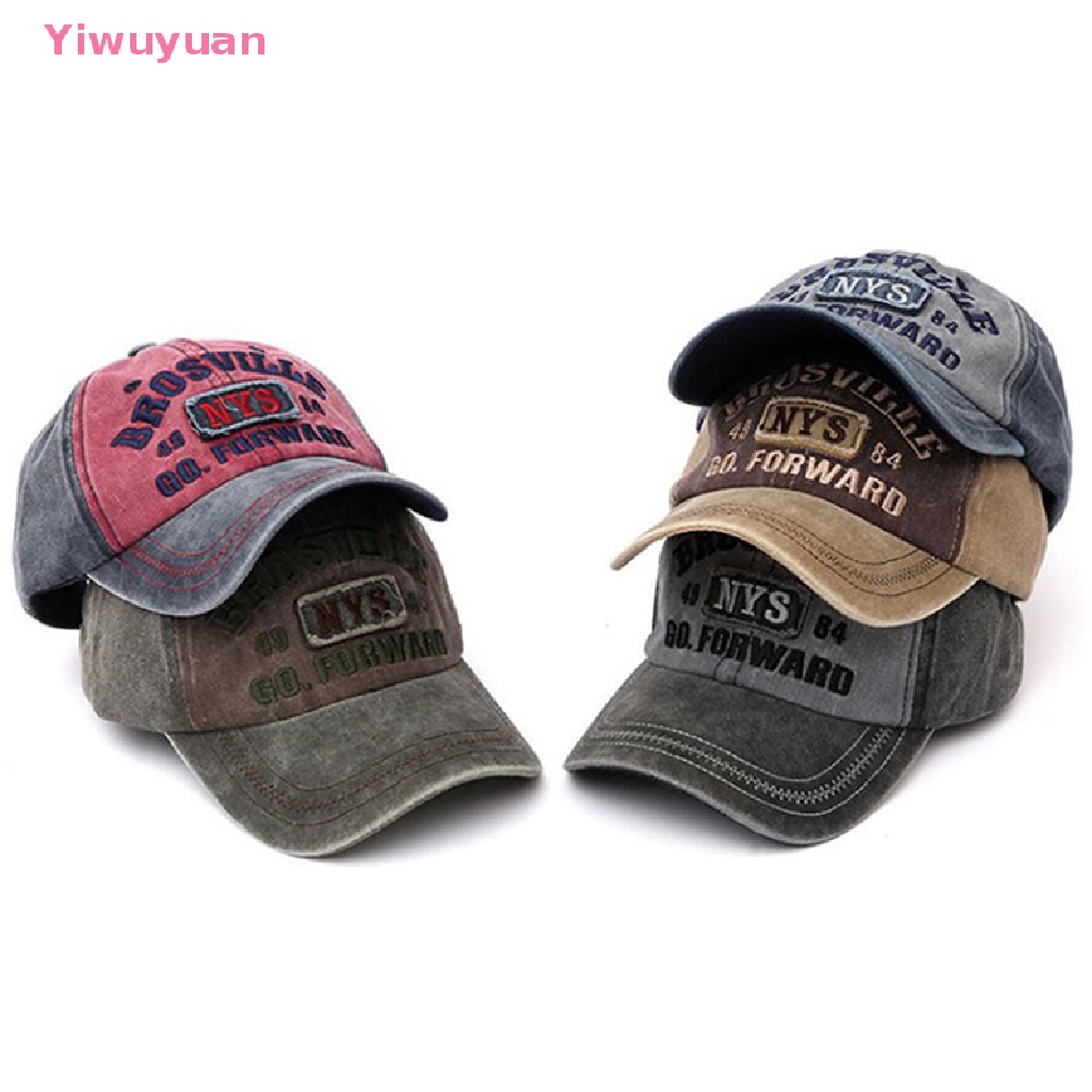 &lt; Yiwuyuan &gt; Mũ Lưỡi Trai Cotton Thêu Chữ Dad Trucker Phong Cách Thể Thao Đường Phố Mới Cho Nam Và Nữ