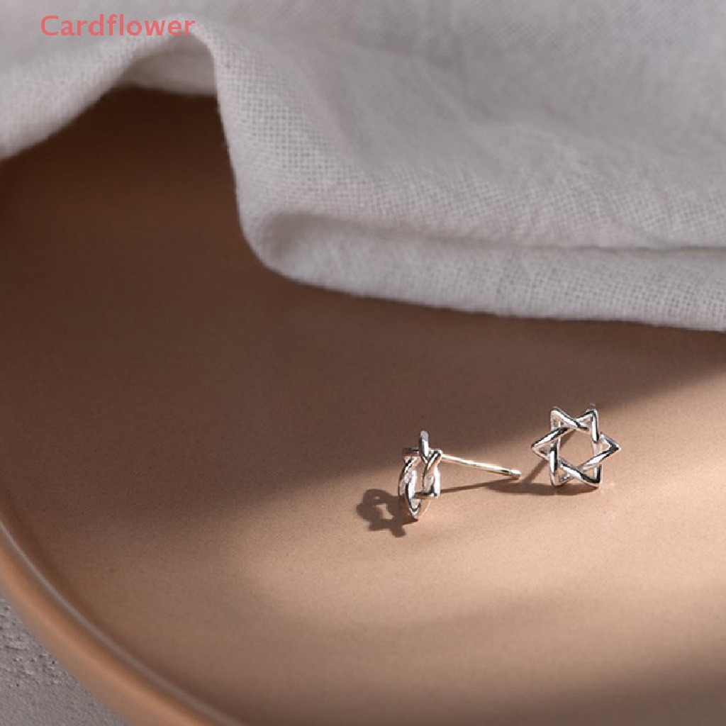 Khuyên Tai Bạc Mini Hình Trăng Sao Dễ Thương Thời Trang Cho Nữ