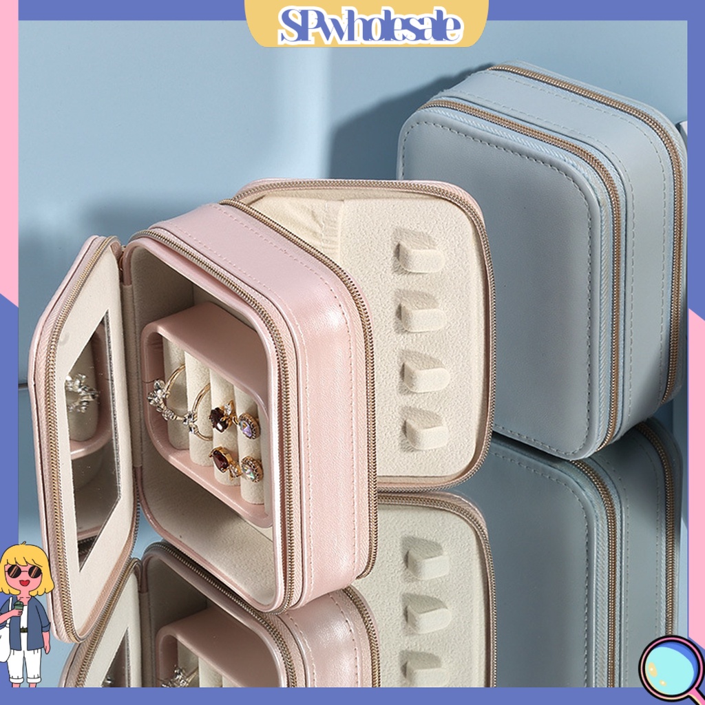 <SPwholesale> Hộp Đựng Trang Sức Bằng Da Giả Mini Thoải Mái