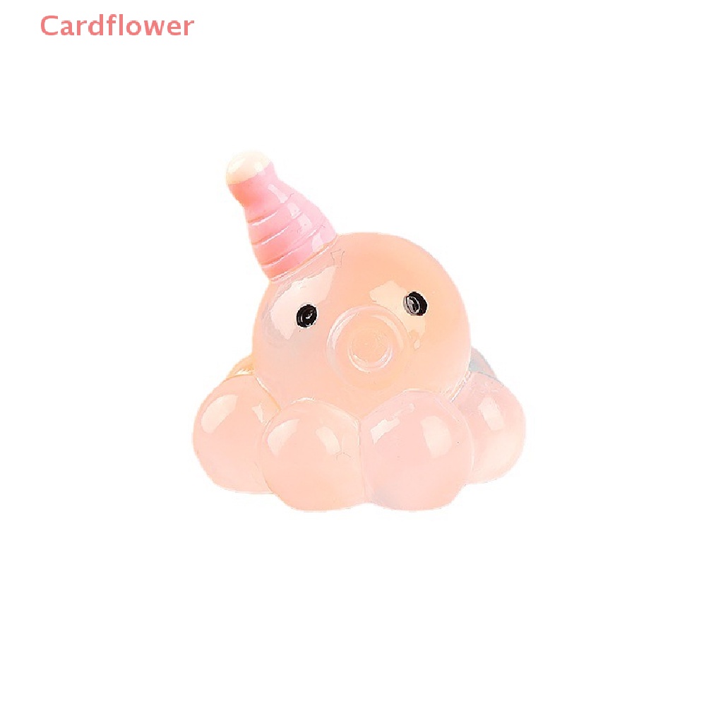 Bộ 2 Tượng Bạch Tuộc Mini Bằng Nhựa Phát Quang Trang Trí Sân Vườn