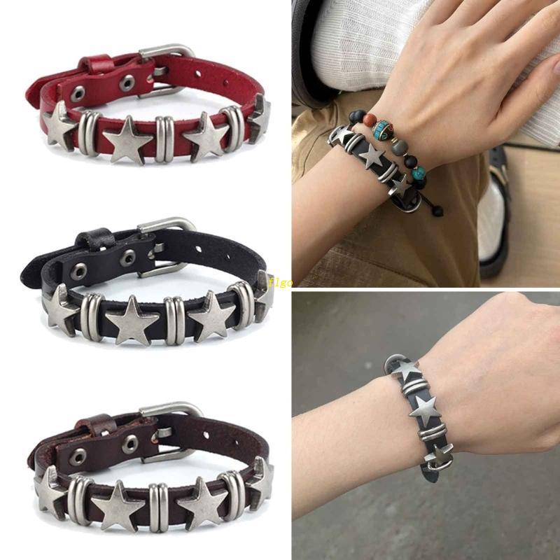 Vòng Tay Da Bản Rộng Tùy Chỉnh Hóa Trang Halloween Cho Nam Và Nữ