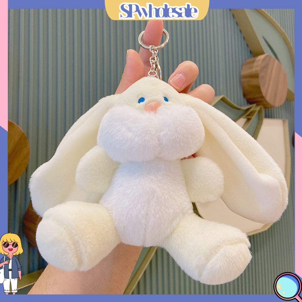 <SPwholesale> Móc Chìa Khóa Hình Thỏ Hoạt Hình Ba Chiều Nhồi Bông Mềm Mại Trang Trí Quà Tặng Trang Trí Xe Hơi