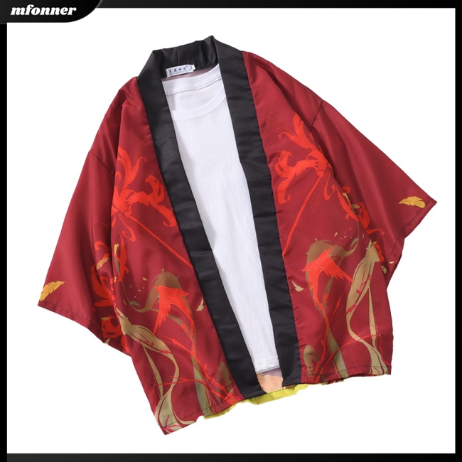Áo Khoác Kimono Dáng Rộng Họa Tiết Hoạt Hình Thời Trang Xuân Hè Dành Cho Nam Và Nữ