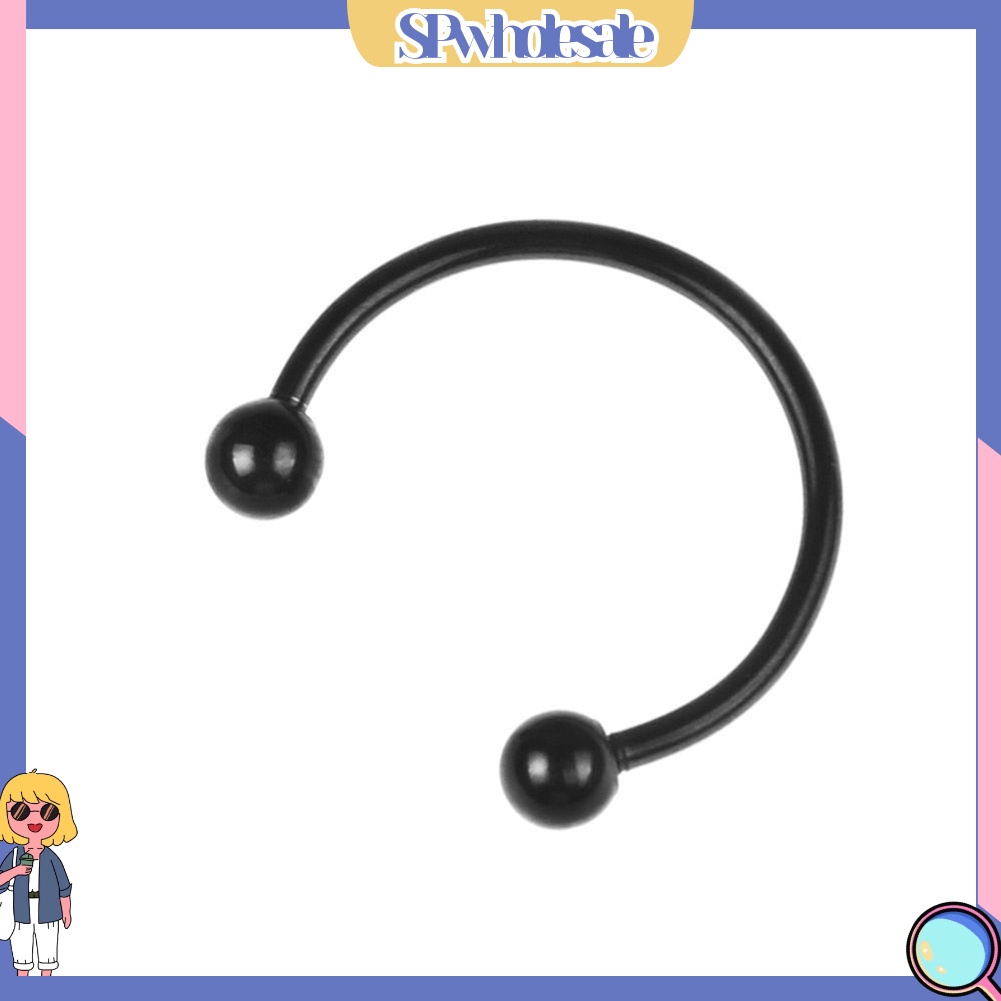 <SPwholesale> Bộ 2 Khuyên Mũi Thép Không Gỉ Hình Móng Ngựa