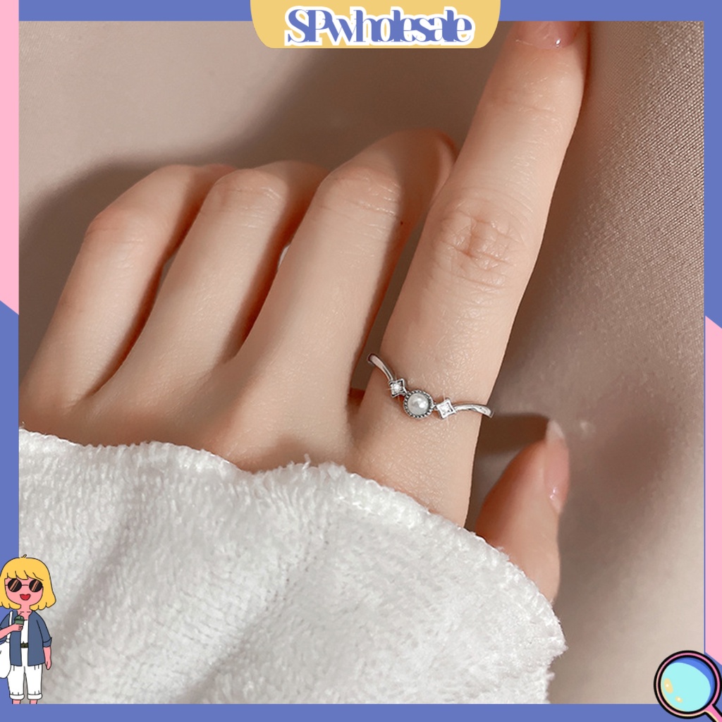 <SPwholesale> Nhẫn Đồng Đính Ngọc Trai Giả Thời Trang Cho Nữ