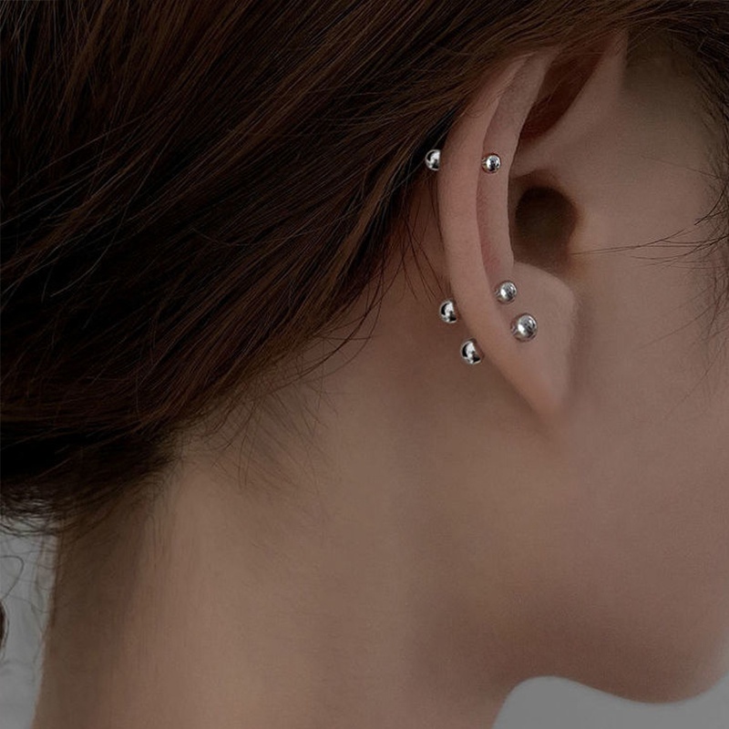 1 Khuyên Tai Quả Tạ Bằng Thép Không Gỉ