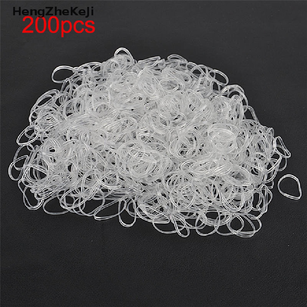 Bộ 200 / 500 Dây Buộc Tóc Đuôi Ngựa Trong Suốt HengZheKeJi